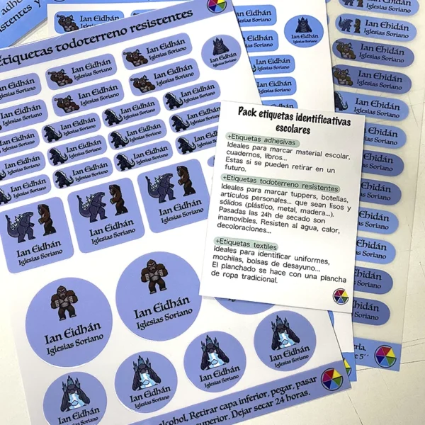 Pack Etiquetas Escolares