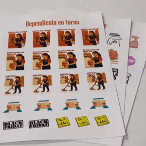 Stickers dependienta en turno